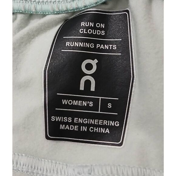 Run on clouds womens small spruce mint green running pants swiss engineering - Picture 8 of 8